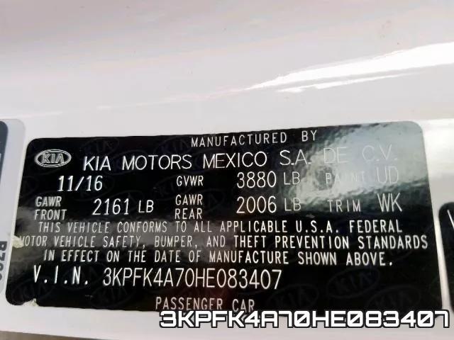 3KPFK4A70HE083407 фото 2