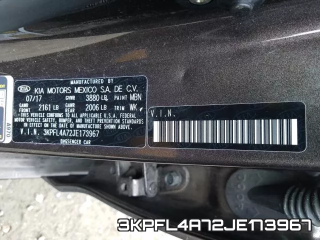 3KPFL4A72JE173967 фото 2