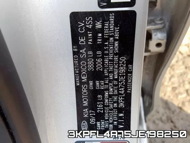 3KPFL4A75JE198250 фото 2