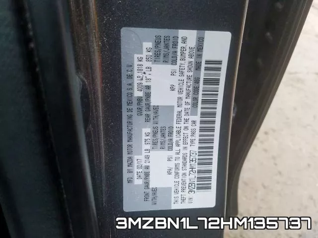 3MZBN1L72HM135737 фото 2