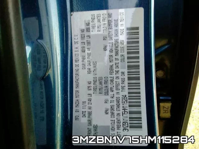 3MZBN1V75HM115284 фото 2