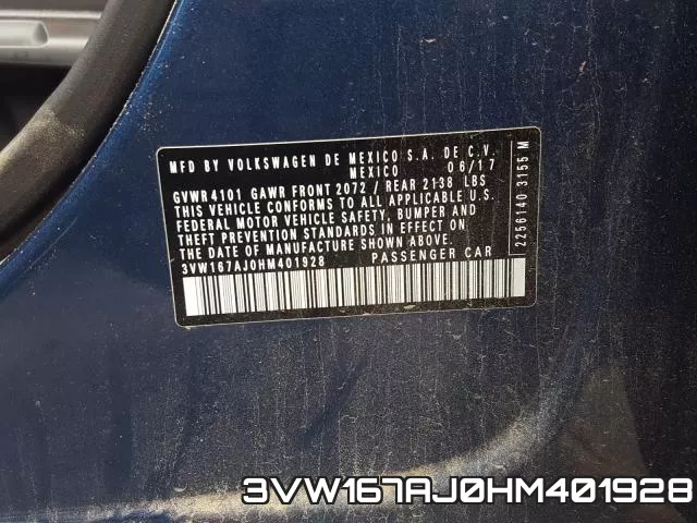 3VW167AJ0HM401928 фото 2