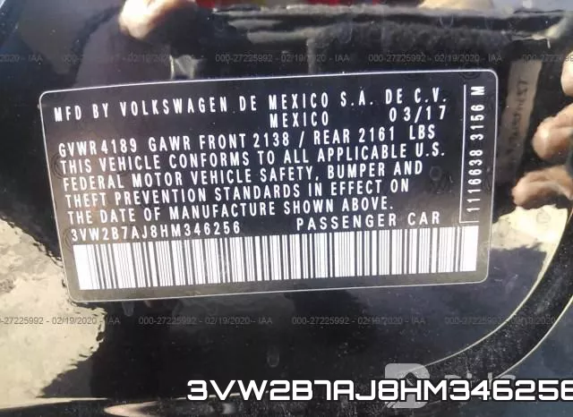 3VW2B7AJ8HM346256 фото 10