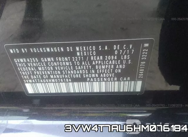 3VW4T7AU6HM076184 фото 10