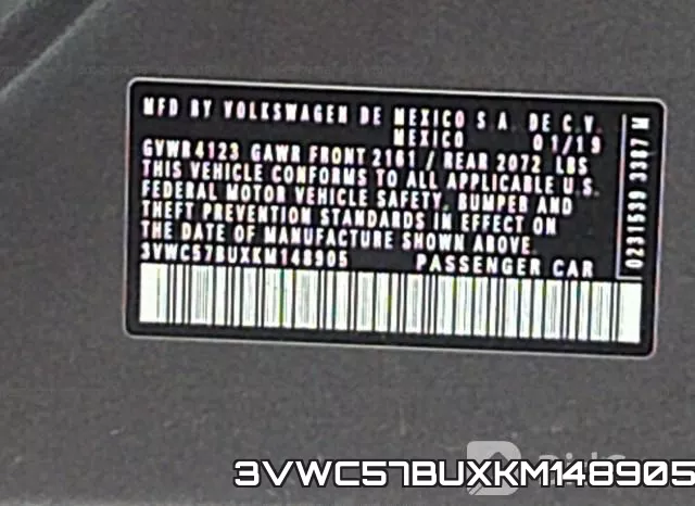 3VWC57BUXKM148905 фото 10