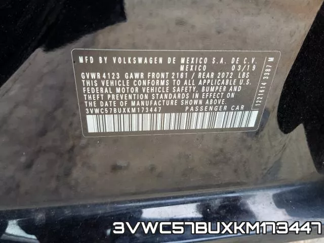 3VWC57BUXKM173447 фото 2