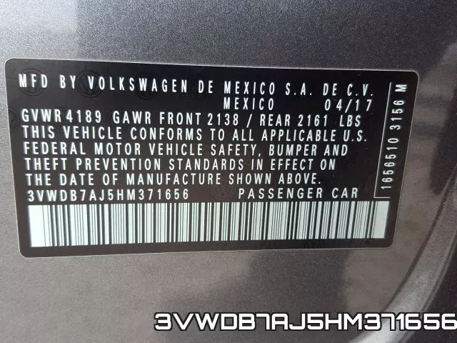 3VWDB7AJ5HM371656 фото 2