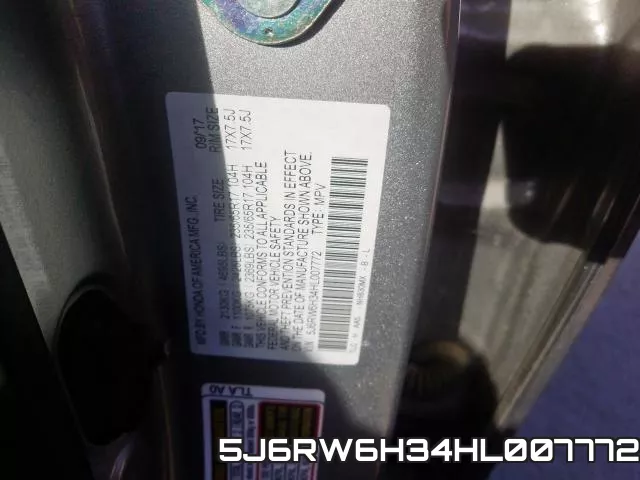 5J6RW6H34HL007772 фото 2