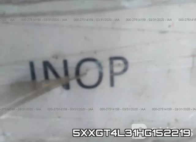 5XXGT4L31HG152219 фото 7