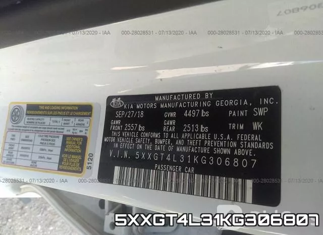 5XXGT4L31KG306807 фото 9