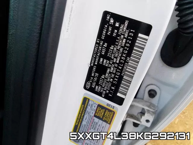 5XXGT4L38KG292131 фото 2