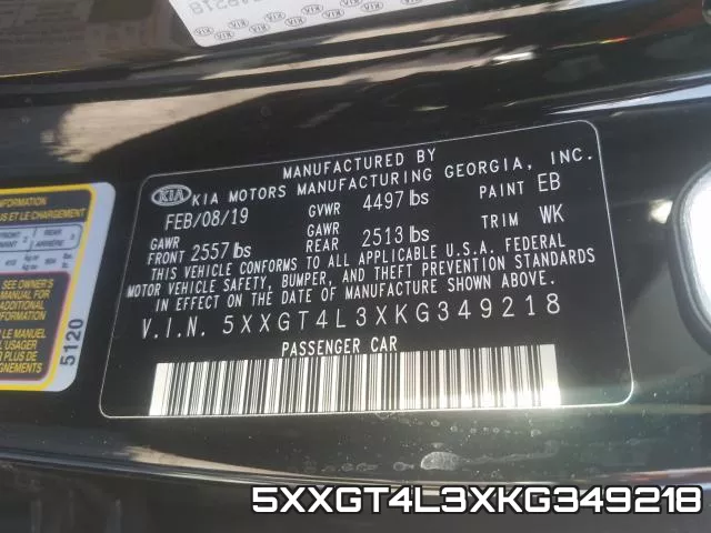 5XXGT4L3XKG349218 фото 2
