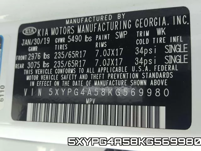 5XYPG4A58KG569980 фото 2