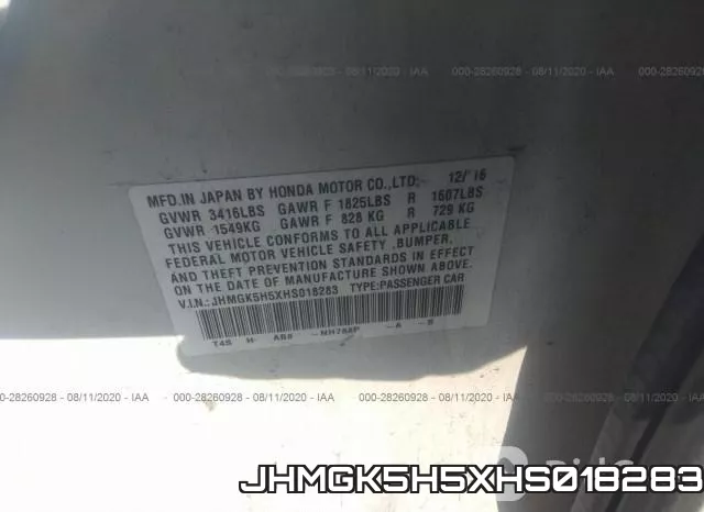 JHMGK5H5XHS018283 фото 10