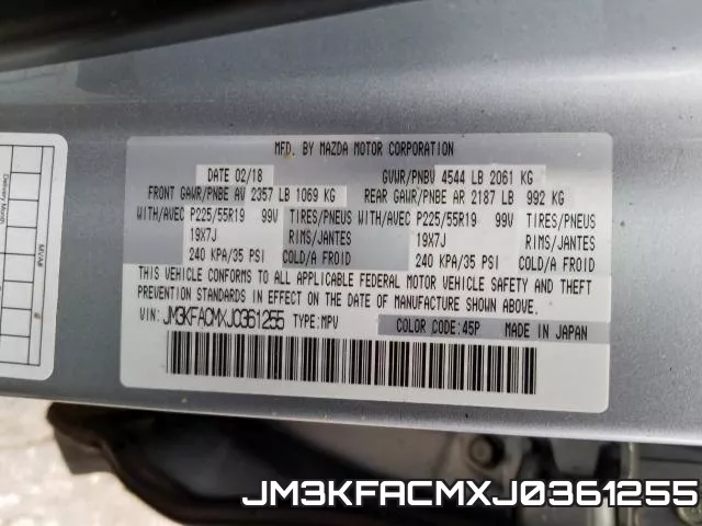 JM3KFACMXJ0361255 фото 2