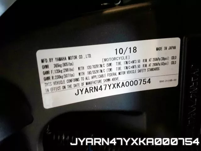 JYARN47YXKA000754 фото 2