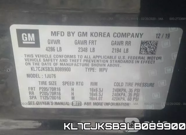 KL7CJKSB3LB089900 фото 10