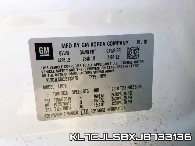KL7CJLSBXJB733136 фото 2