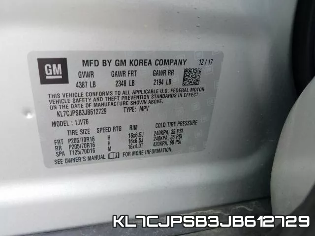 KL7CJPSB3JB612729 фото 2