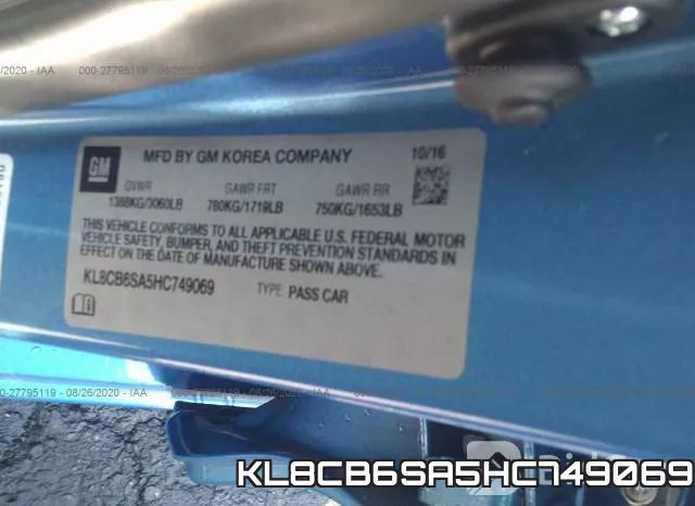 KL8CB6SA5HC749069 фото 10