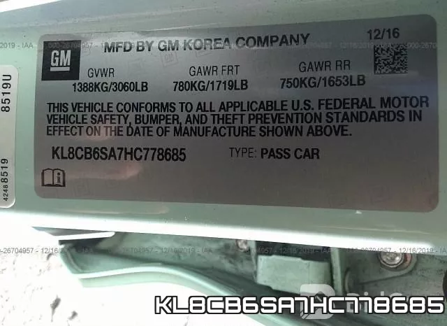 KL8CB6SA7HC778685 фото 10