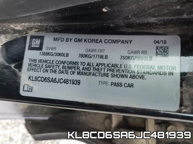 KL8CD6SA6JC481939 фото 2