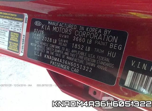 KNADM4A36H6051322 фото 10