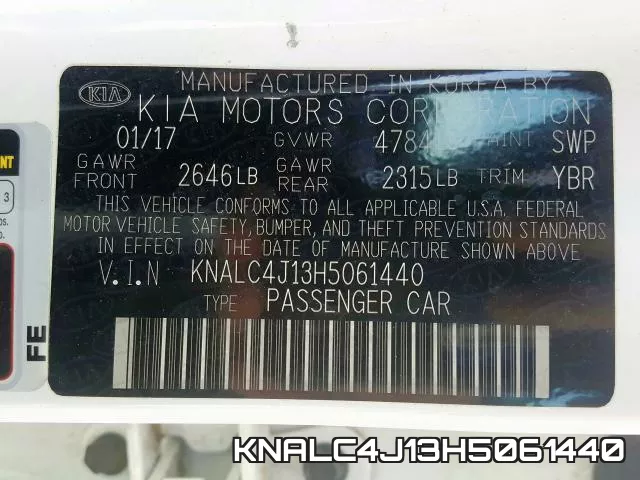 KNALC4J13H5061440 фото 2