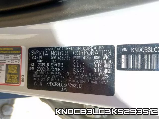 KNDCB3LC3K5293512 фото 2