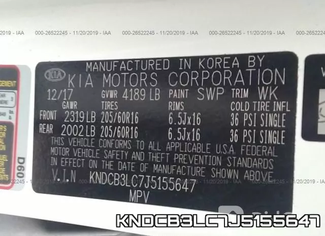 KNDCB3LC7J5155647 фото 10