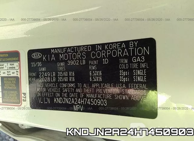 KNDJN2A24H7450903 фото 10