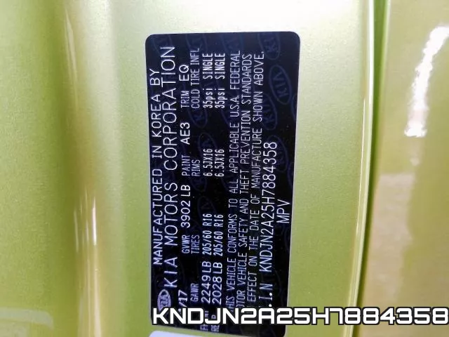 KNDJN2A25H7884358 фото 2