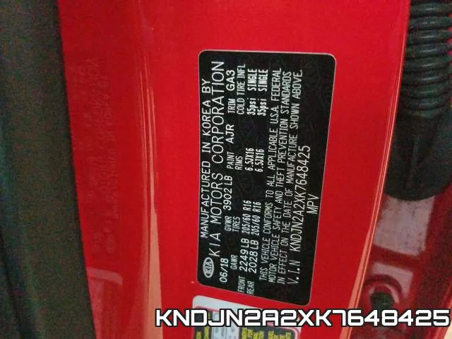 KNDJN2A2XK7648425 фото 2