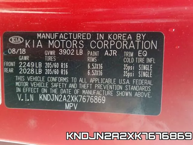 KNDJN2A2XK7676869 фото 2