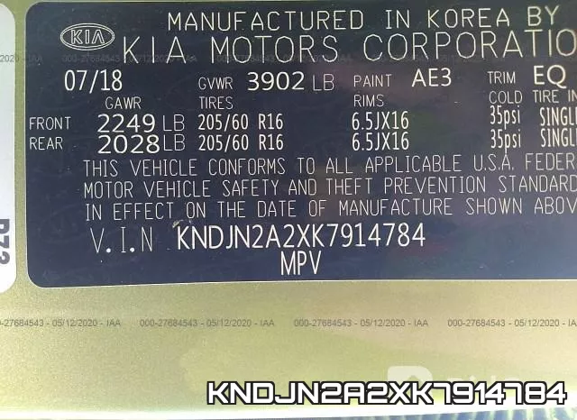 KNDJN2A2XK7914784 фото 10