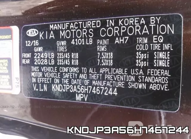 KNDJP3A56H7467244 фото 10