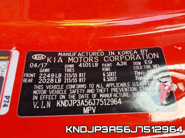 KNDJP3A56J7512964 фото 2