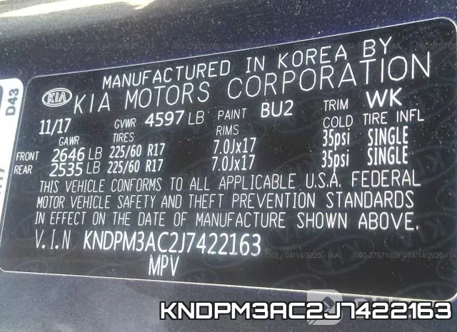 KNDPM3AC2J7422163 фото 10