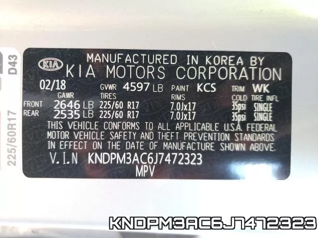 KNDPM3AC6J7472323 фото 2
