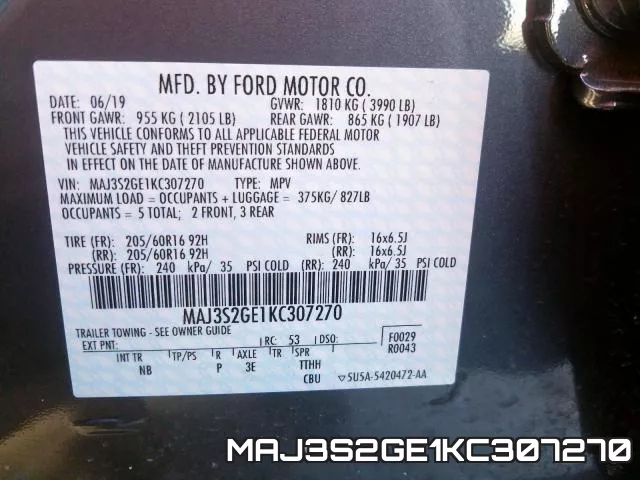 MAJ3S2GE1KC307270 фото 2