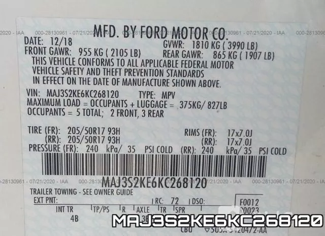 MAJ3S2KE6KC268120 фото 10