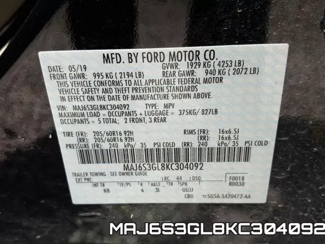 MAJ6S3GL8KC304092 фото 2