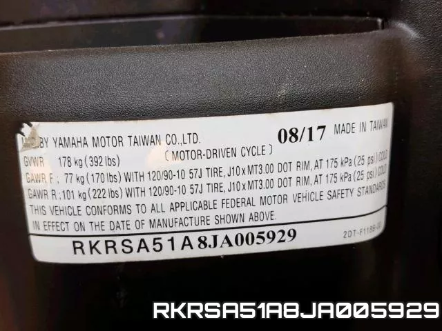 RKRSA51A8JA005929 фото 2