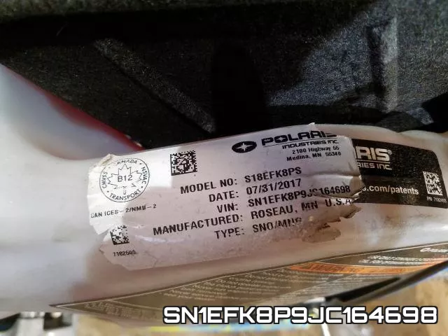 SN1EFK8P9JC164698 фото 2