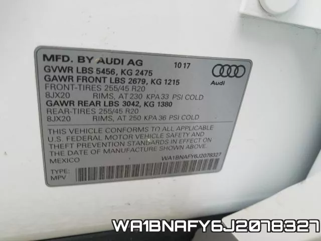 WA1BNAFY6J2078327 фото 2