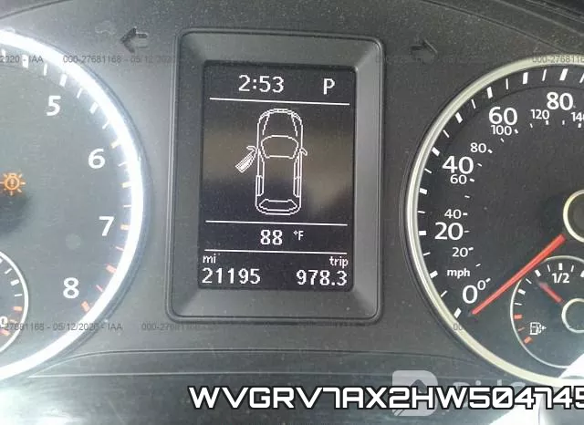 WVGRV7AX2HW504745 фото 8