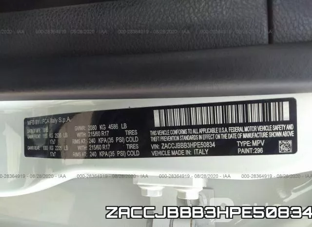 ZACCJBBB3HPE50834 фото 10