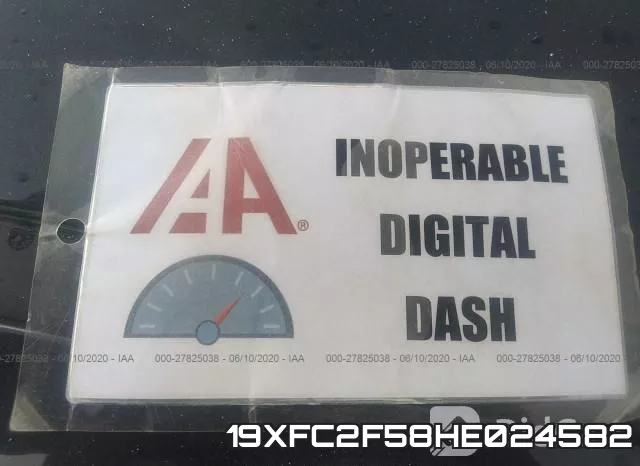 19XFC2F58HE024582 фото 8