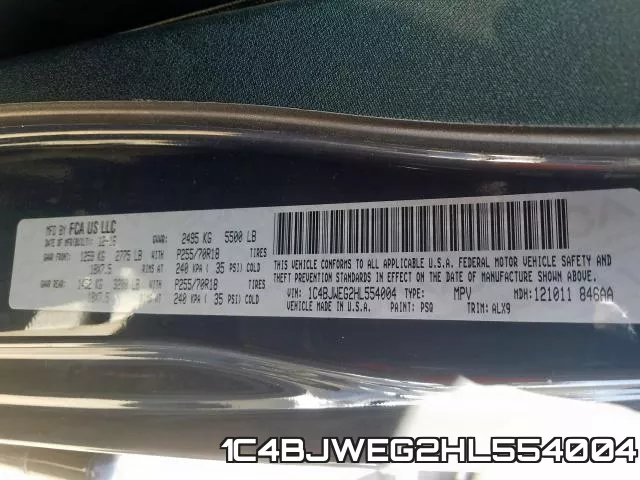 1C4BJWEG2HL554004 фото 2