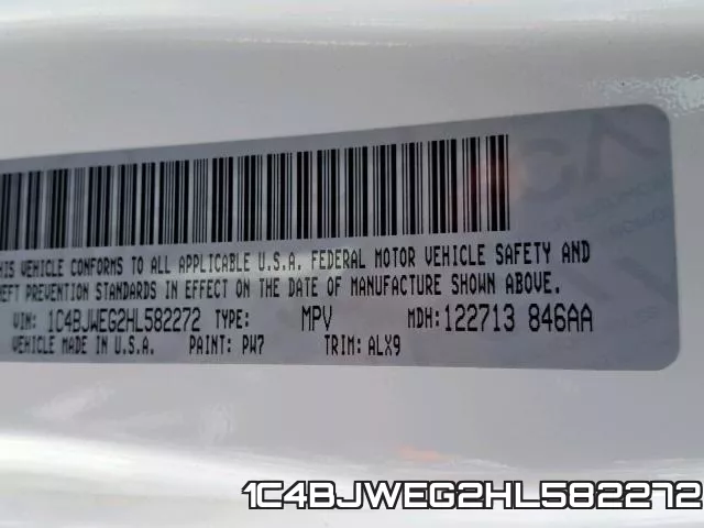 1C4BJWEG2HL582272 фото 2